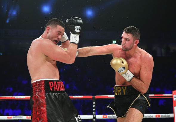 Hughie Fury fights Joseph Parker for the WBO boxing title, Manchester Arena, 23 Sept 2017